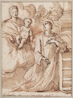 E 040
<br/>
Madonna en Kind verschijnen aan Laurentius
<br/>
<em>Canini, Giovanni Angelo (1617-1666)</em>